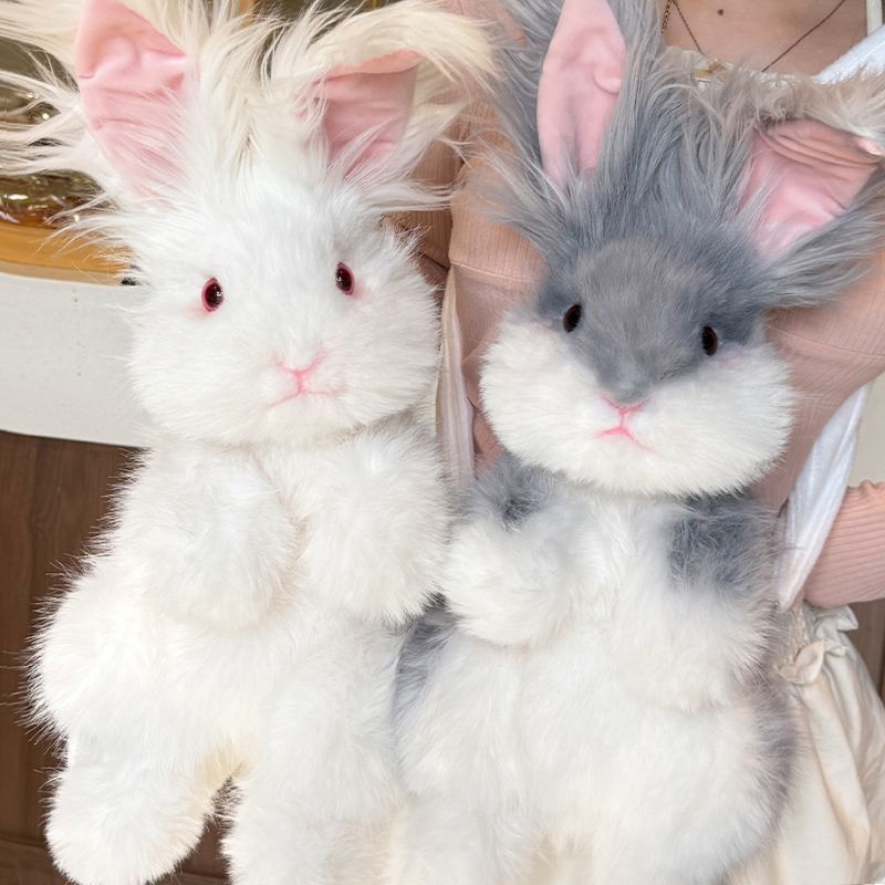 【公式正規品】 高品質な擬真ウサギの玩具人形付きリュック子供や友達へのクリスマス・新年・誕生日プレゼント！孤独を紛らわせ家族・高齢者・子供たちとの一緒の時間を彩る