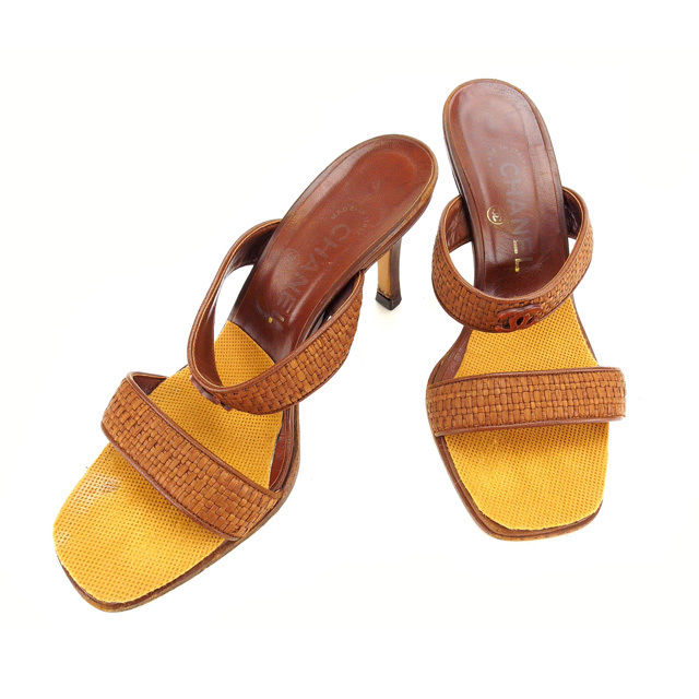 サンダル ＃36 ココマーク ブラウン 中古