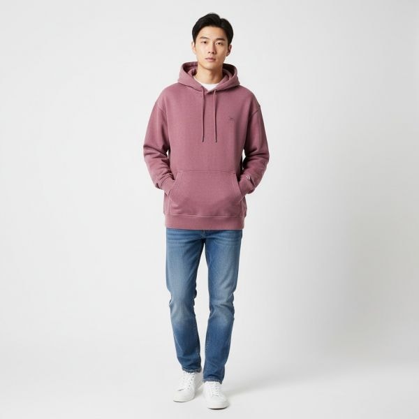 ダイドラベル フード付きTシャツ ピグメントピンク