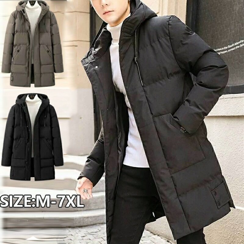 送料無料 コート メンズ ダウンジャケット ダウンコート ジャンパー フード付き 大きいサイズ M~