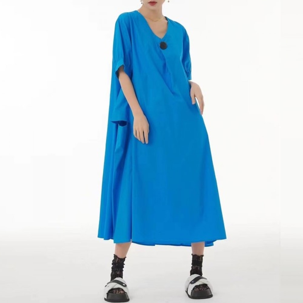 (UNIKE) アイスプリットポケットロングワンピース