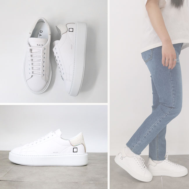 レディースローカットスニーカー W381-SF-GL-IY レザー 靴 SFERA GLITTER グリッター