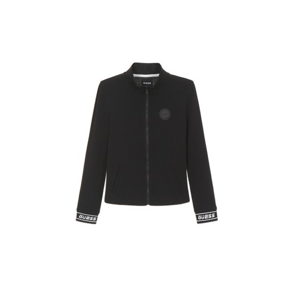 (ゲス) レディーススタンネックリブジップアップ YM8K3460