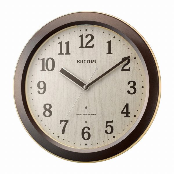 取寄品 正規品 RHYTHM リズム時計 4MYA33SR06 暗所自動点灯付き ピュアライトM33 アナログ表示 掛け時計 8,047円