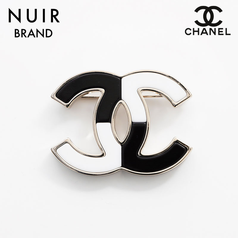 ブローチ ブラックxホワイト WS7106