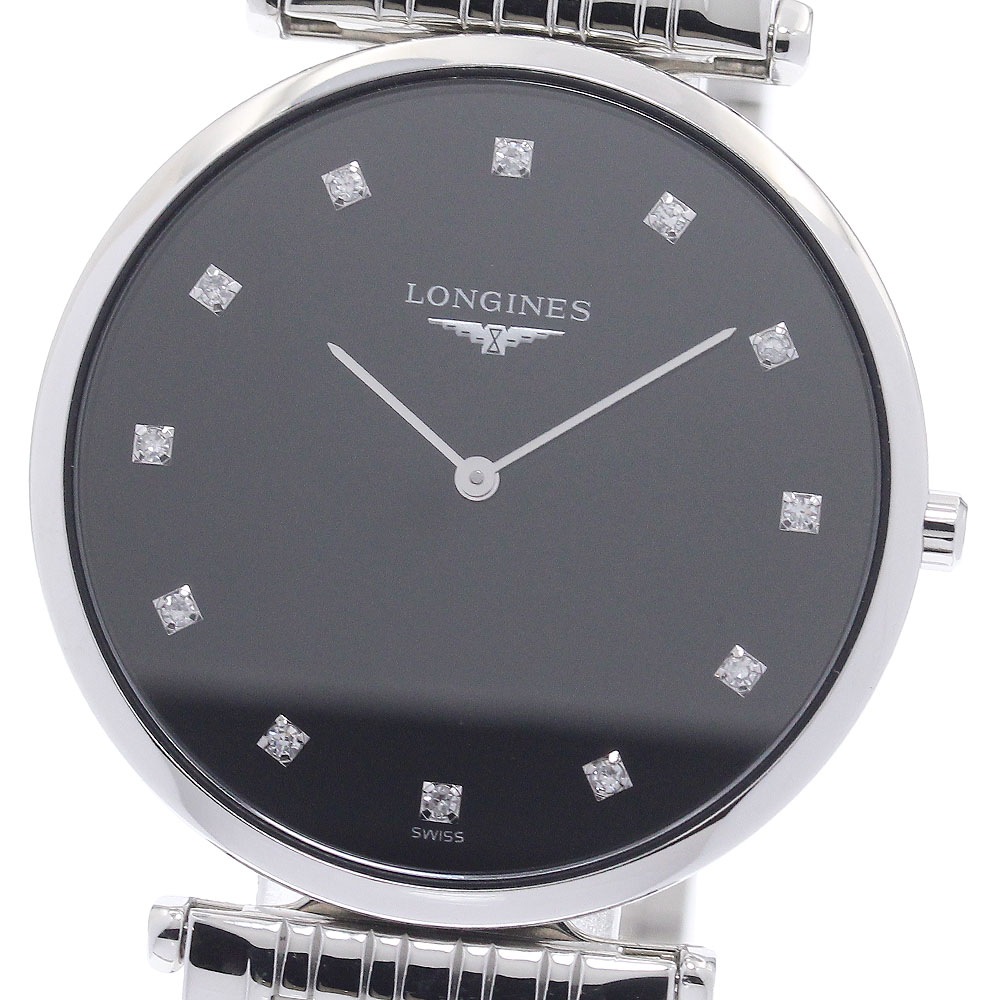 ロンジン LONGINES L4.709.4 グランドクラシック 12Pダイヤ クォーツ メンズ _953534【中古】