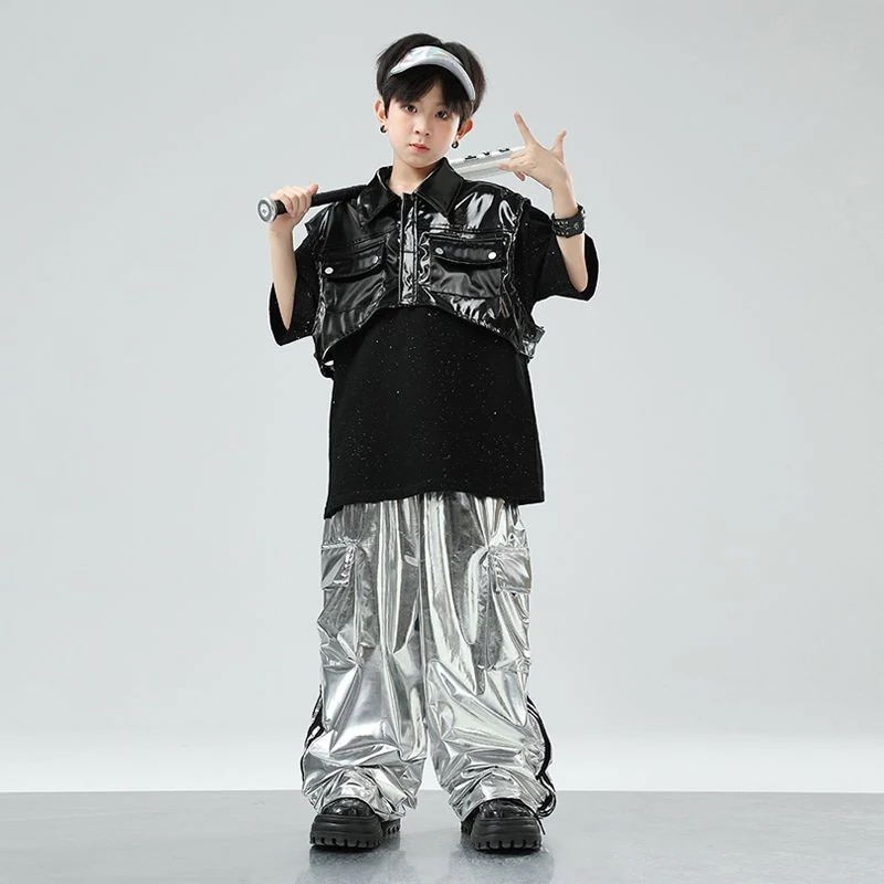 子供の街のダンスのファッション服のスーツの男女の子供のヒップホップのかっこいいジャズのダンスのhiphopのショーの棚の太鼓の出演服