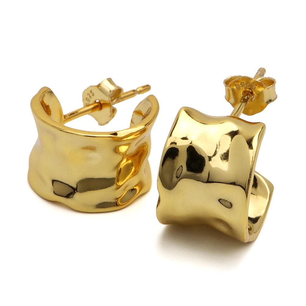 925 スタッドピアス 槌目模様 [ce081]