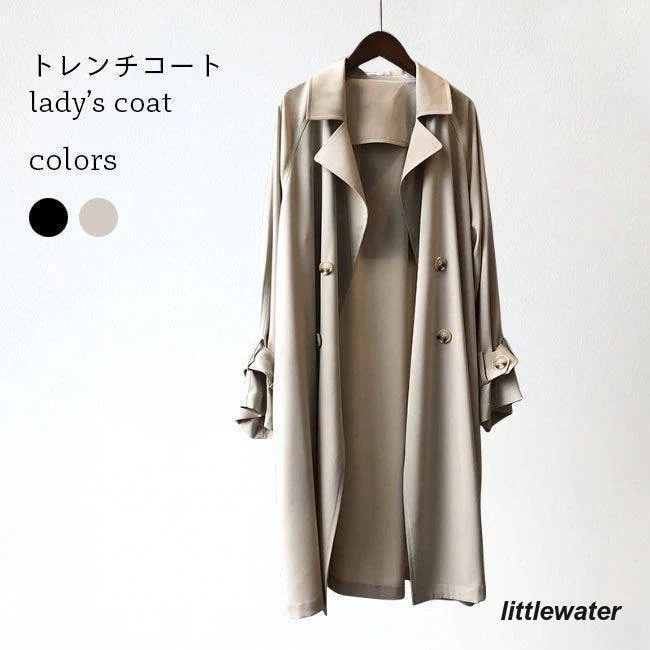春コート レディース レイヤード感 スプリングコート 春秋 ロングコート 通勤 トレンチコート ゆったり 秋コート ロング アウター おしゃれ