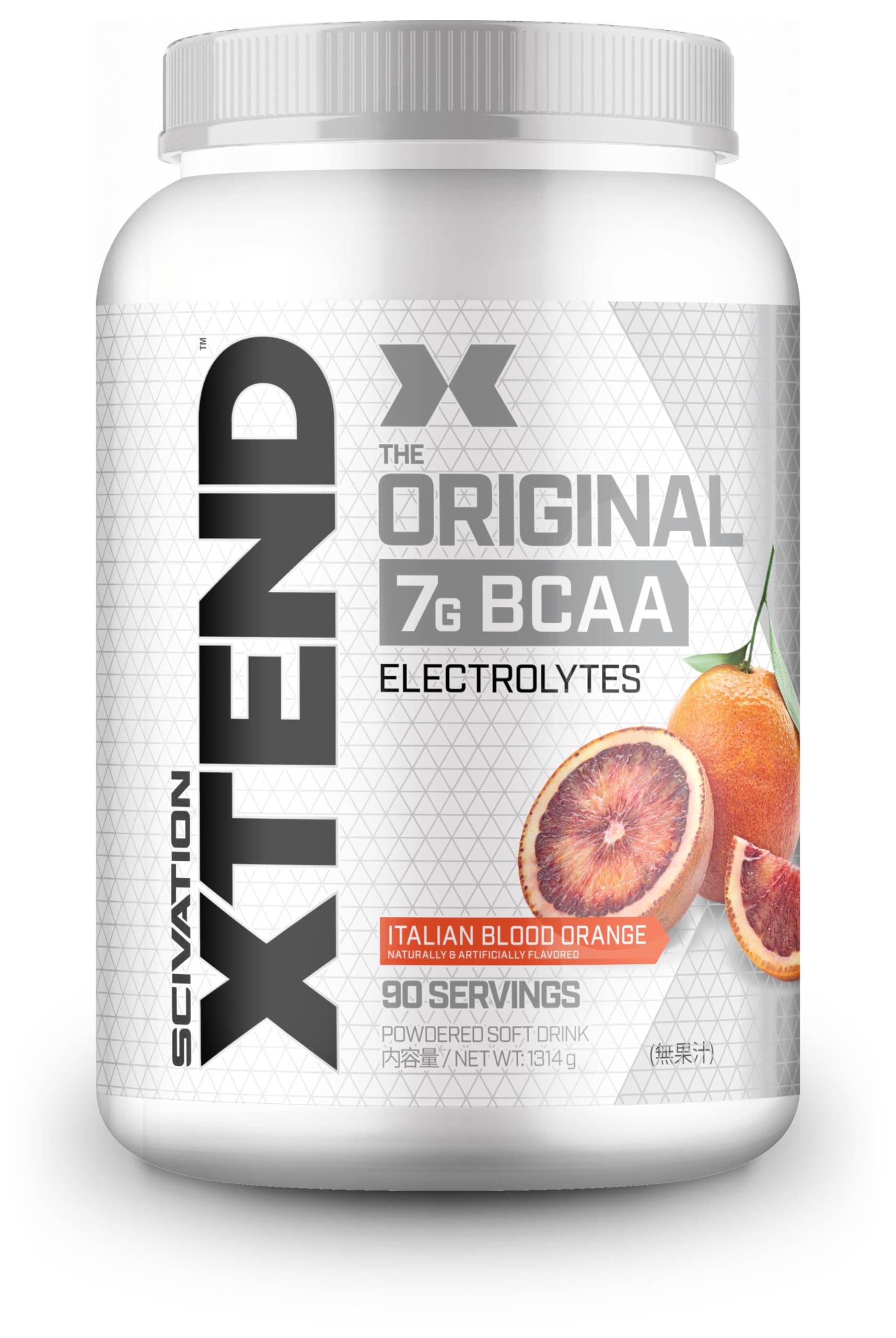 Scivation Xtend オリジナル 国内版 BCAA 7g シュガーフリー 1,314g シトルリン配合 (90食分, ブラッドオレンジ)