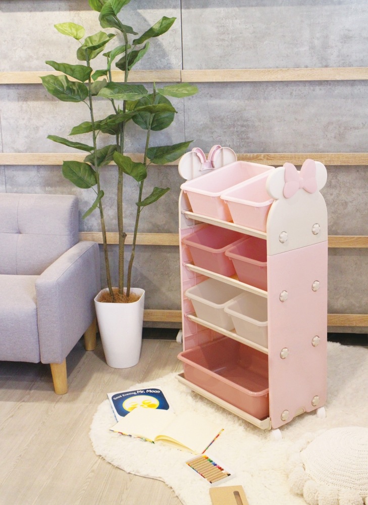 錦化成 ミニ-TTステ-シヨン ミニーマウス トールトイステーション おもちゃ箱 ミニTTステシヨン