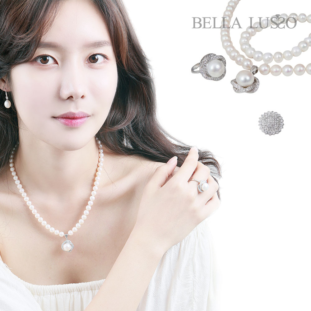 本真珠 パールネックレス　ピアス　ブローチ　4種スペシャルセット