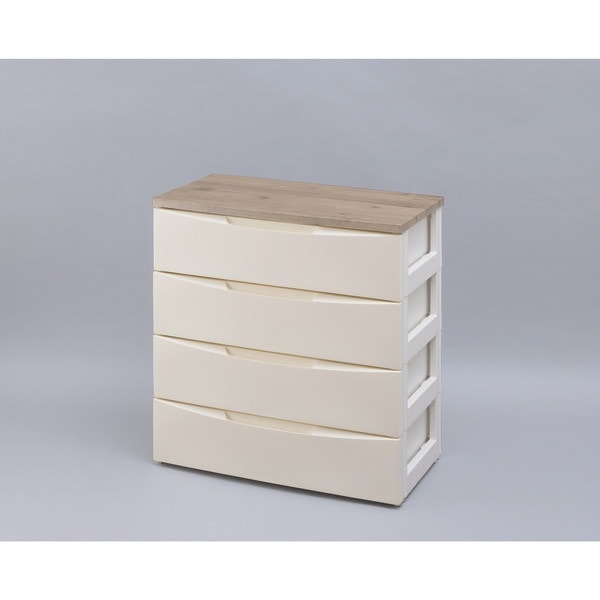 DW-724 アイボリー デザインウッドトップチェスト アイボリー メーカー直送