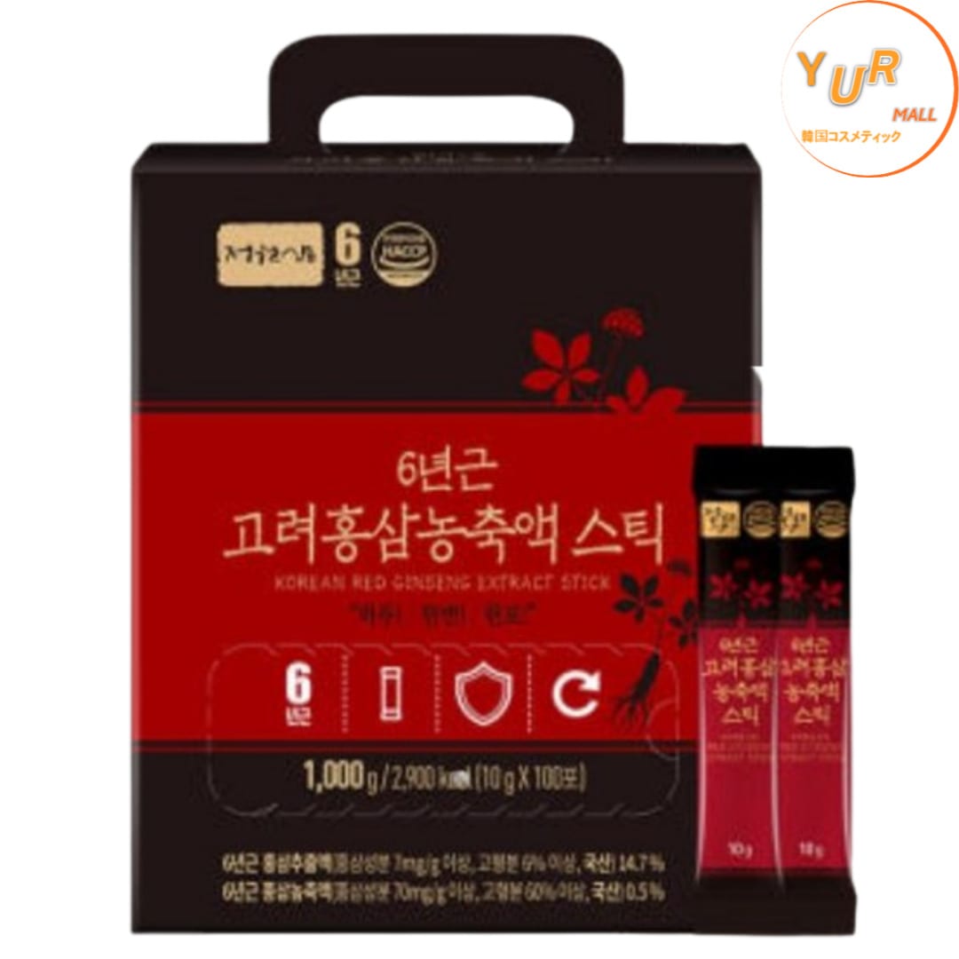 6年根 高麗紅参 濃縮液 スティック 100包