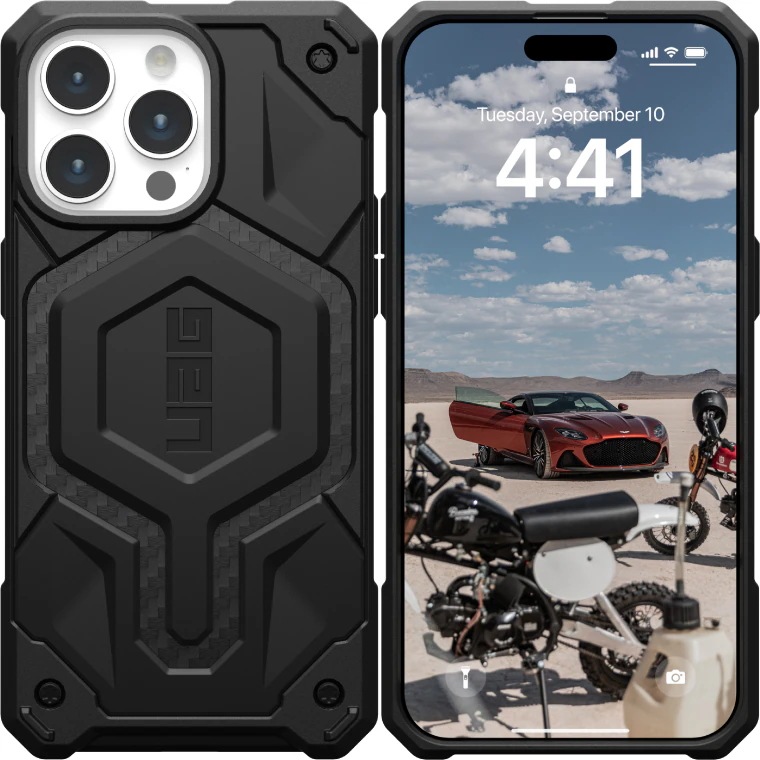 【アウトレット】 UAG-IPH23LA-PMS-CF UAG iPhone15 Pro Max用 Magsafe対応 MONARCH PROケース カーボンファイバー 国内正規代理店品 耐衝撃 吸収