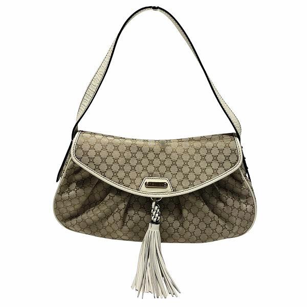 セリーヌ マカダム フリンジ ワンショルダー バッグ ショルダーバッグ レディース【中古】