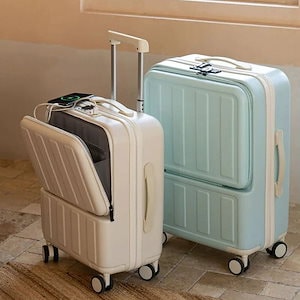 スーツケース 高校生スーツケース キャリーケース アルミフレーム 機内持ち込み 軽量 360回転キャスタ TSAロック機内持ち込みタイプ 手荷物扱い インチ 3741Lフロントポケット付き&ス