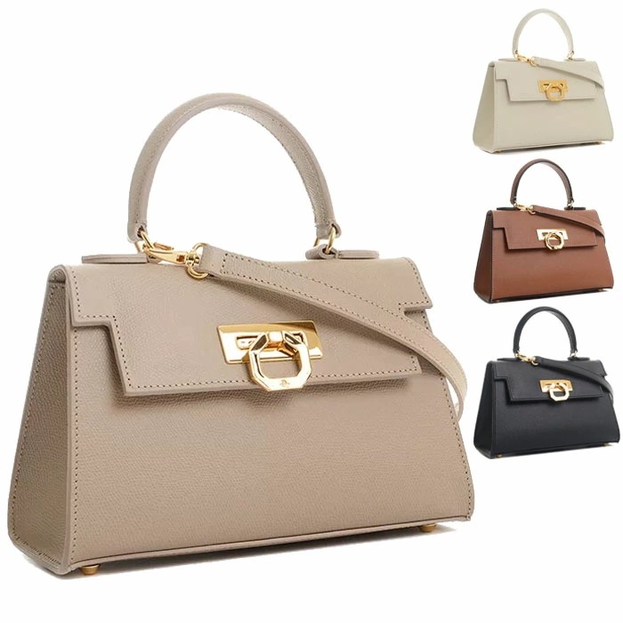 バッグ Greta palmellato 【245V2】 レディース ハンドバッグ 黒 ベージュ 茶色 入学式 本革 レザー ショルダー 斜めがけ