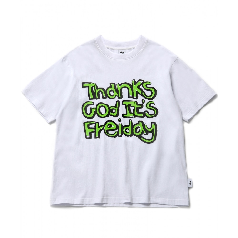FREI スローガンTシャツ (ホワイト)