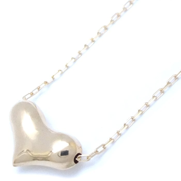 ハート ネックレス 40cm K18YG イエローゴールド/75500【中古】