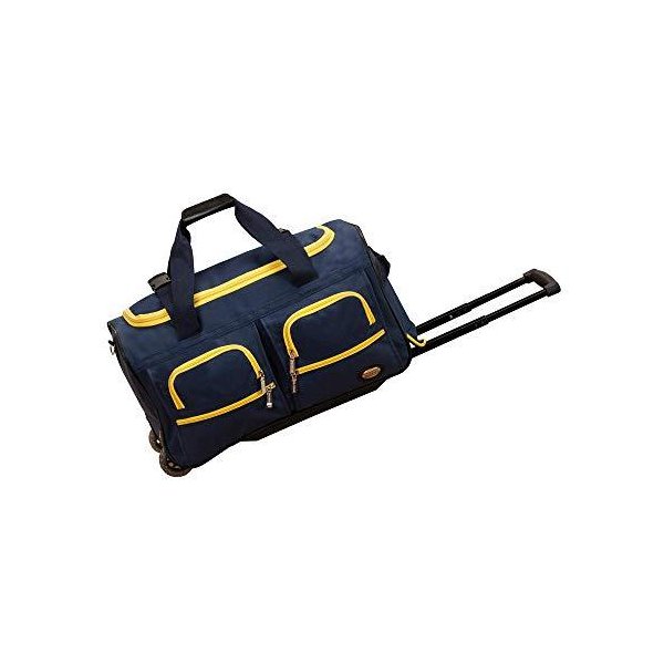 Rockland 22 Inch Rolling Duffle Bag， NAVY 並行輸入品
