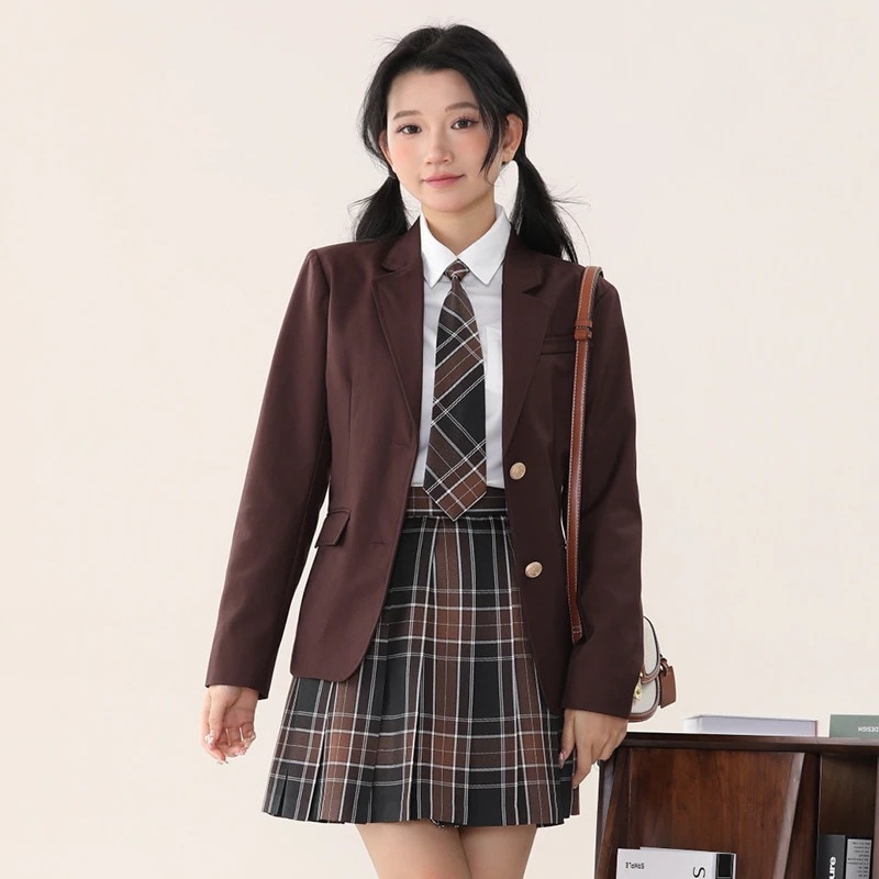 春人気な 5点セット jk制服スーツ本物ブラックスーツジャケット女子クラス制服 制服 卒業式 女の子 セーラー服