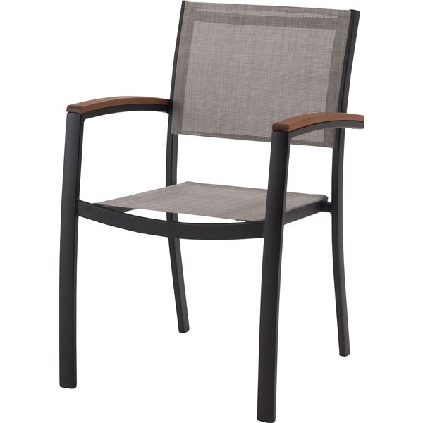 パーソナルチェア 約幅55cm ブラック 天然木 ユーカリ アルミ スタッキング可 収納便利 リビング インテリア家具 完成品 12,357円