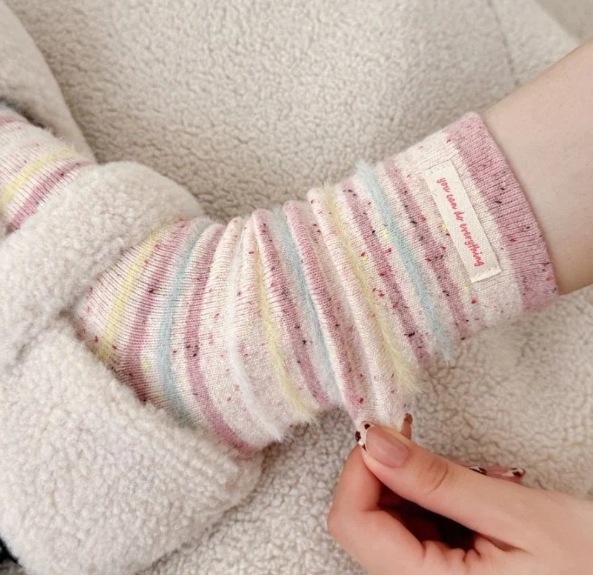 レディース夏用ネット薄手中折れ靴下 ミント涼感インスホワイト