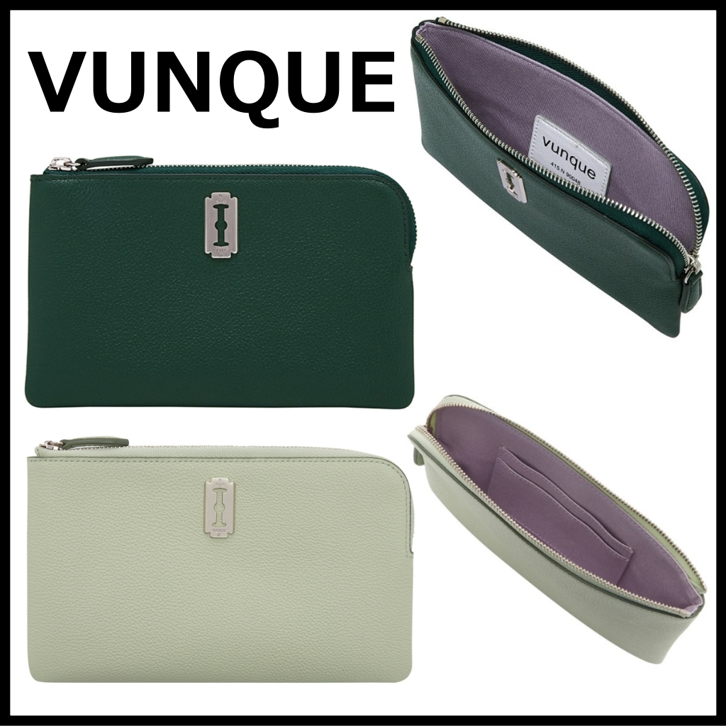 【VUNQUE】 Magpie Zipper Pouch 天然牛革 ポーチ パウチ 布袋 カードケース 本革 カードホルダー カード入れ マックパイカードウォレット vunque 財布