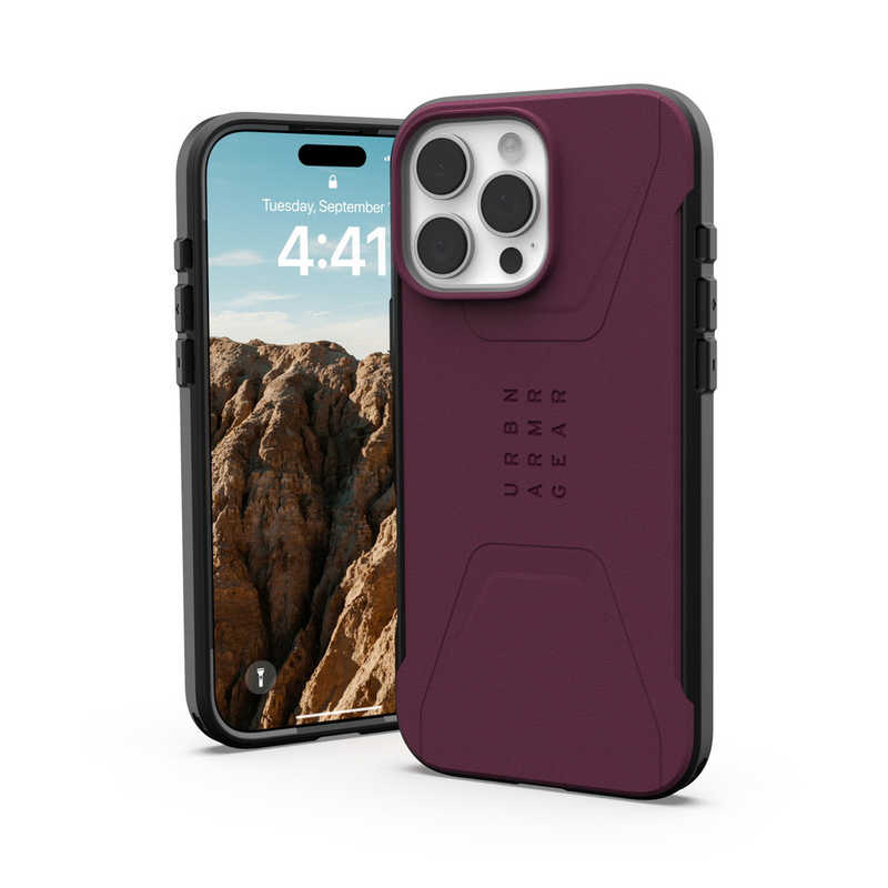 UAG　iPhone 16 Pro Max 耐衝撃ケース MAGSAFE対応 CIVILIAN ボルドー　UAG-IPH24LA-CMS-BD