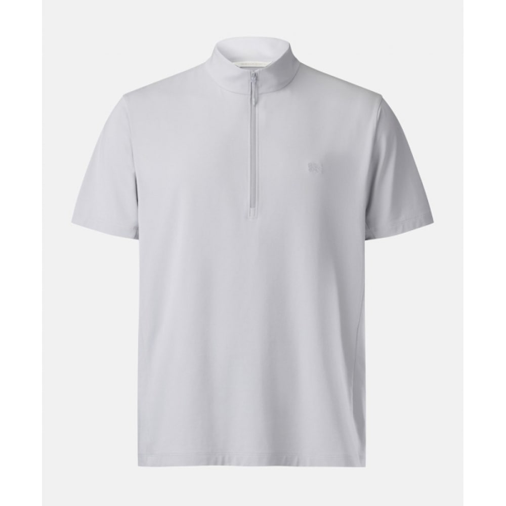 コーロンスポーツメンズソフトフィールジップアップショートスリーブ Tシャツ JWTCM26271LGY