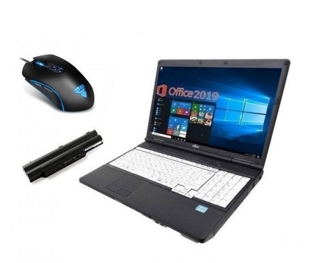 サポート付きバッテリー新品A561 富士通 Windows10 Office2019 HDD:250GB メモリー:8GB & 最新版ゲーミングマウス X9 usb有線
