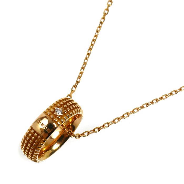 Damiani ダミアーニメトロポリタン ドリーム 1PD K18PG ピンクゴールド ネックレス ダイヤモンド 7.0g 42/50cm レディース 中古