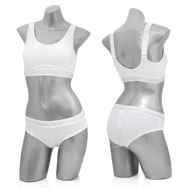 CK レディース ブラレット+ヒップスター セット QF6685+QF6688 WHITE