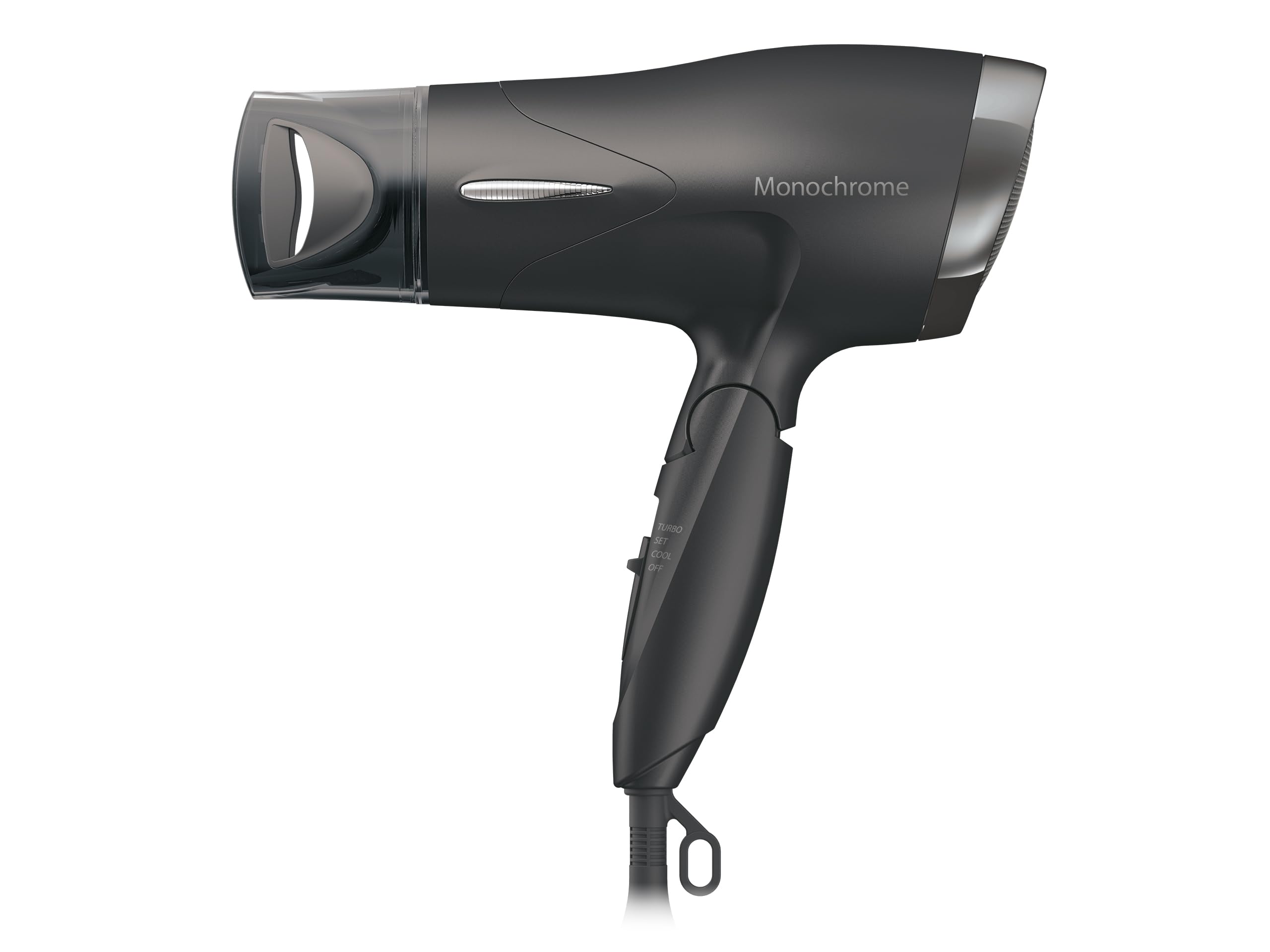 【Amazon.co.jp限定】 コイズミ ヘアドライヤー モノクローム 大風量 速乾 軽量 折りたたみ マイナスイオン ブラック KHD-9322/BK