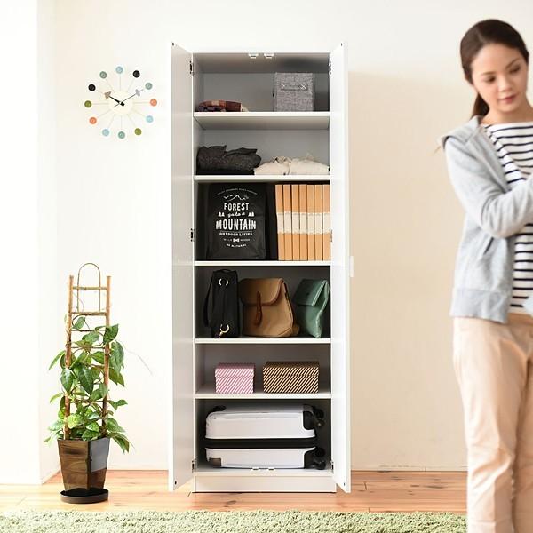 タンス 扉付き 収納棚 ラック クローゼット 仕切り 目隠し ドア 戸 隠せる 見えない 北欧 シンプル おしゃれ スリム 省スペース ロッカー ブラウン 白 ホワイト