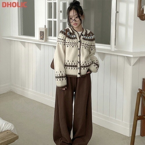 [メガ割りSALE]モヘア混ビンテージノルディックフードカーディガン