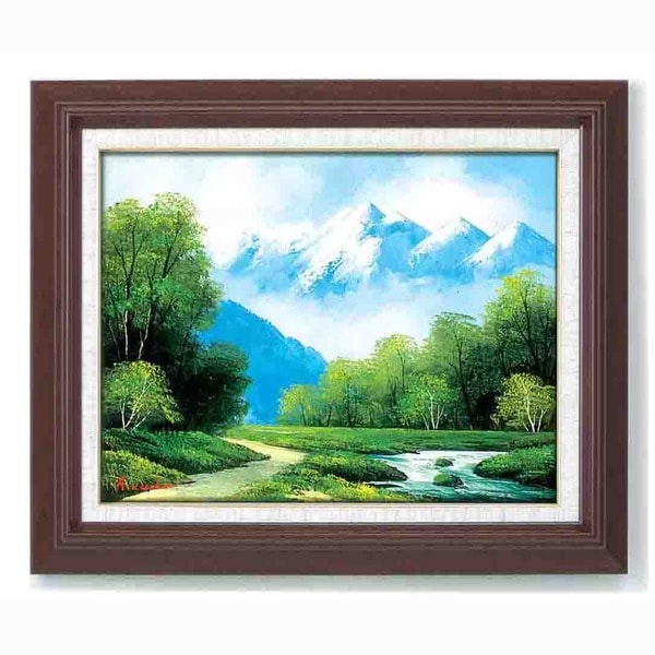 油絵額 フレームセット オンタケF6号 工藤昭重 「北アルプス」 433×525×50mm 化粧箱入り 額縁 額 フレーム