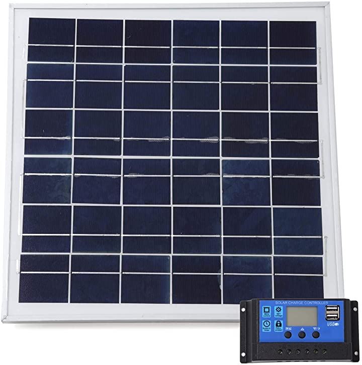 スプレンノ ソーラーパネル 20W ソーラーチャージャー コントローラー セット 10A 12V 24V