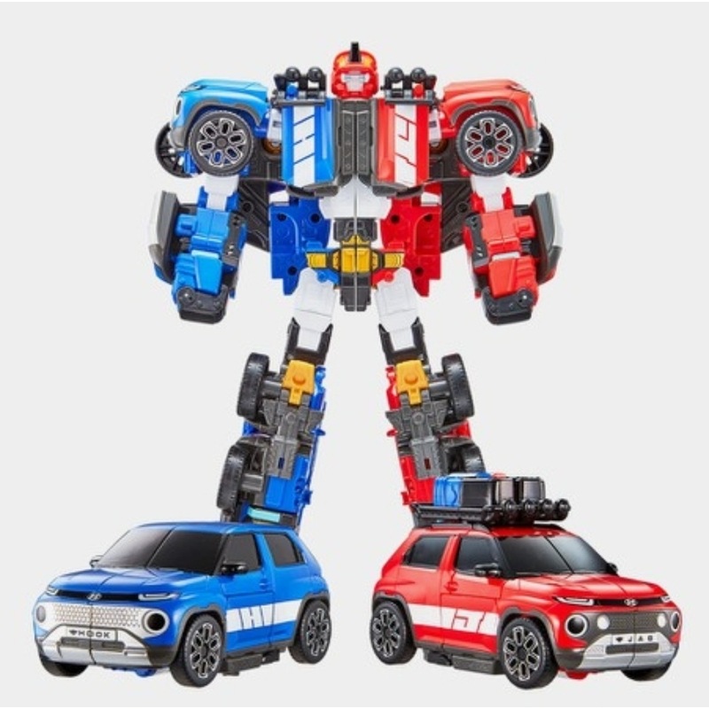 トボット/TOBOT/ツインパンチ/ブルーフック&レッドジャブ/二種ロボット/二段合体ロボット/自動車変身/変身ロボット/韓国ロボット/Twin Punch/2024/新型/韓国正品