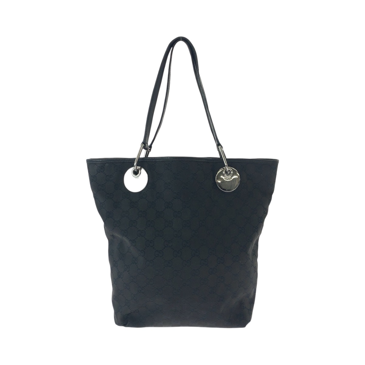 ブラック 黒 シルバー金具 GGキャンバス 120836 トートバッグ ショルダーバッグ レディース 501563