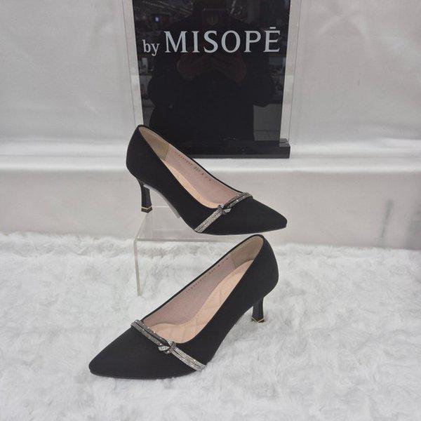 By 女性 ジュルボソク ポイント パンプス 112HT411FS007 BLACK 1 JJ