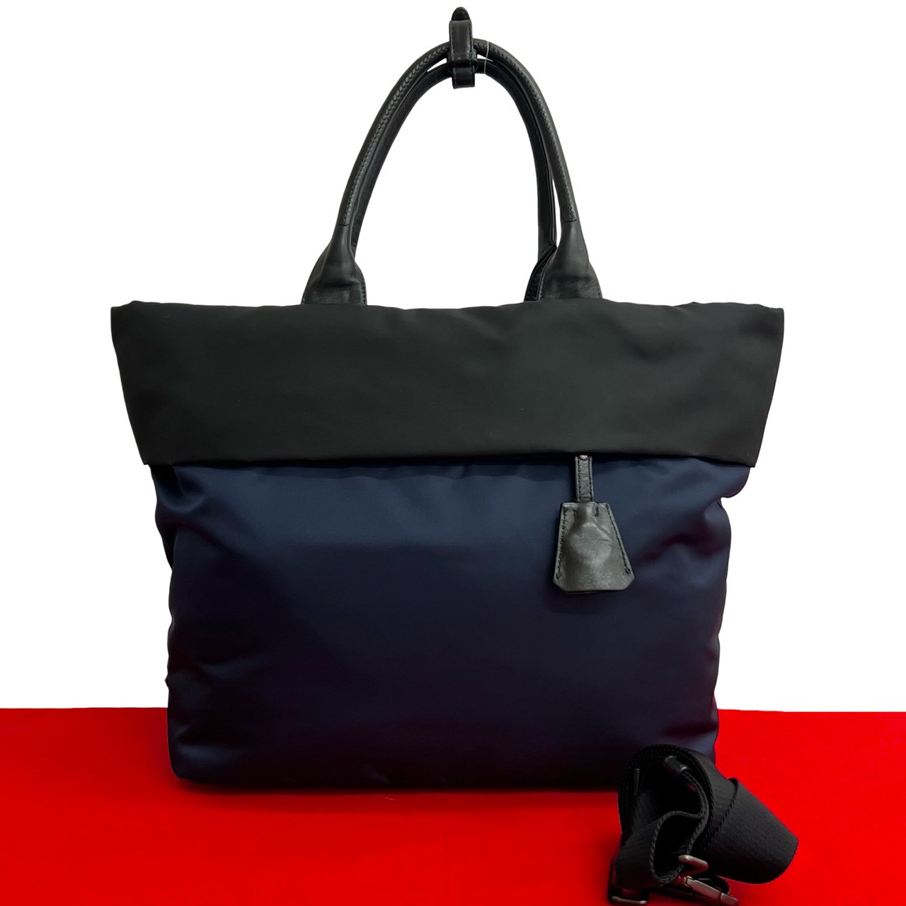 ショルダーバッグ ナイロン レザー ブラック 954-5