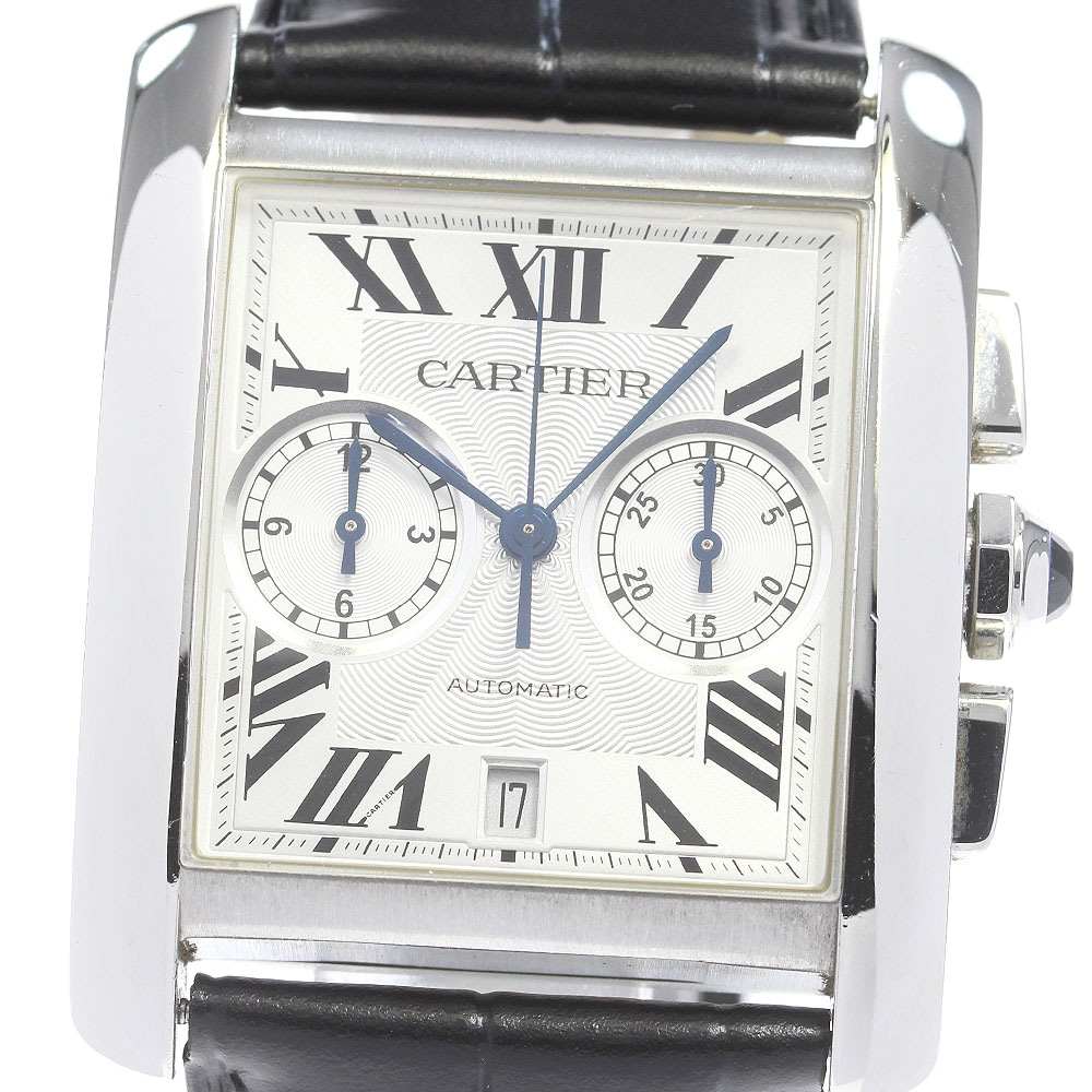 カルティエ CARTIER W5330007 タンクMC クロノグラフ 自動巻き メンズ 箱・保証書付き_827922【中古】