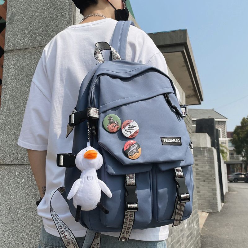 スクールバッグ男子学生韓版中学生大容量バックパック女子大生インスタイルバックパック