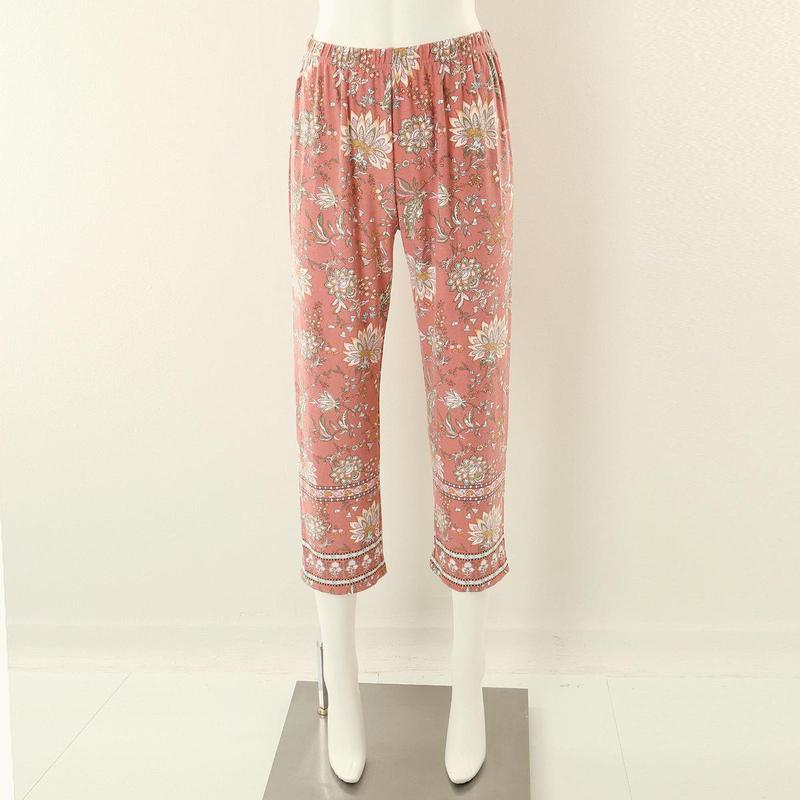 女性フラワープリントボトムスイージーウェアSWPA541WPSG