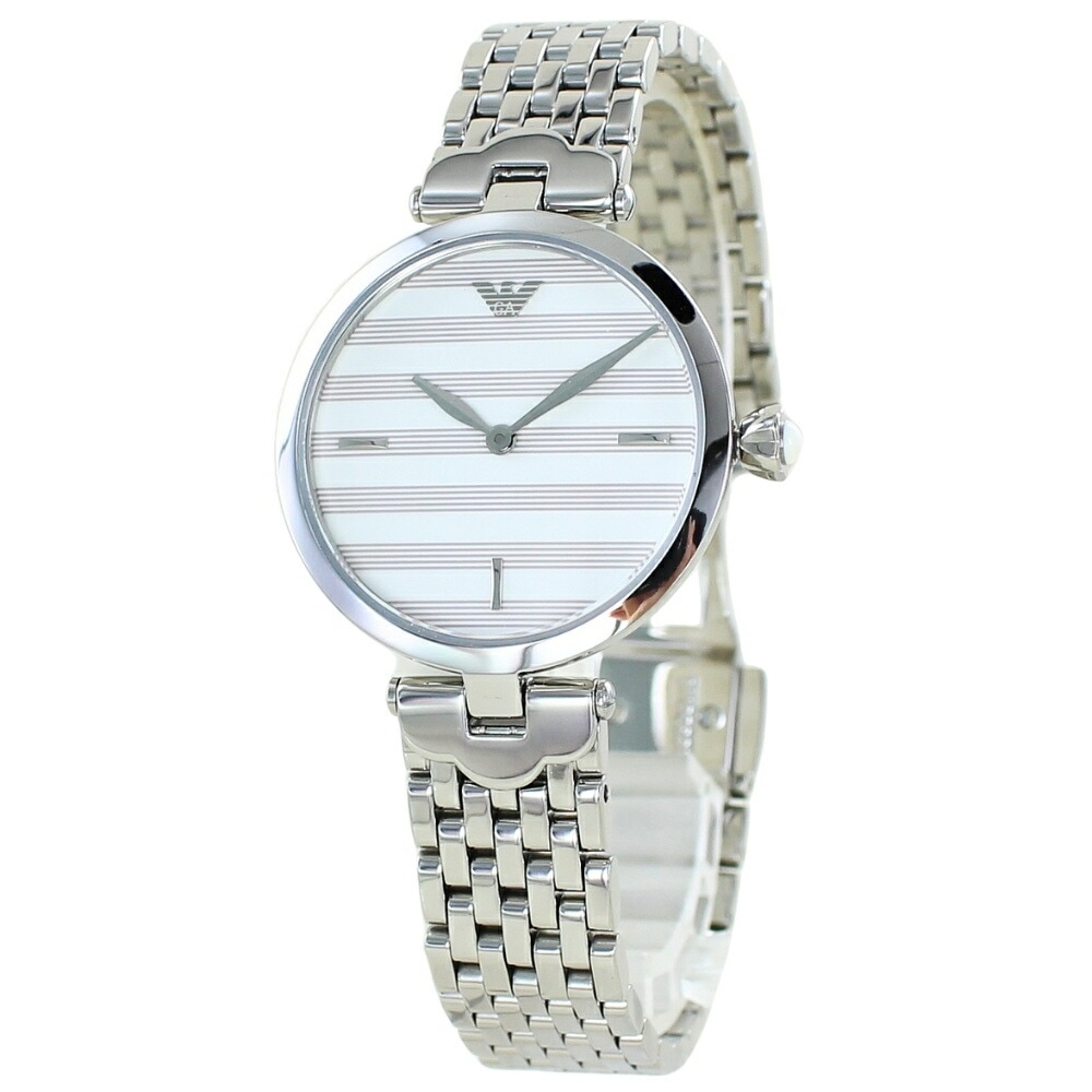 エンポリオアルマーニ ARMANI 時計 レディース 腕時計 手表 女性用 ブレスレットウォッチ ホワイト シルバー 大人 上品 AR11195 誕生日プレゼント ポイント消化