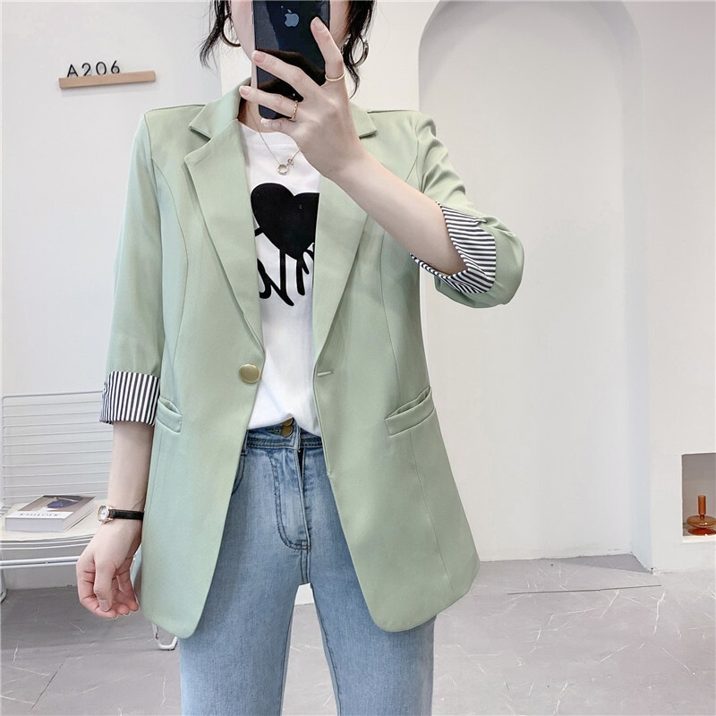 カジュアルジャケット 裏地ストライプジャケット トップス アウター ジャケット 上着 スーツ ロング 袖あり 長袖 Vネック 襟付き スリム ストレート Iライン スマート ポケット