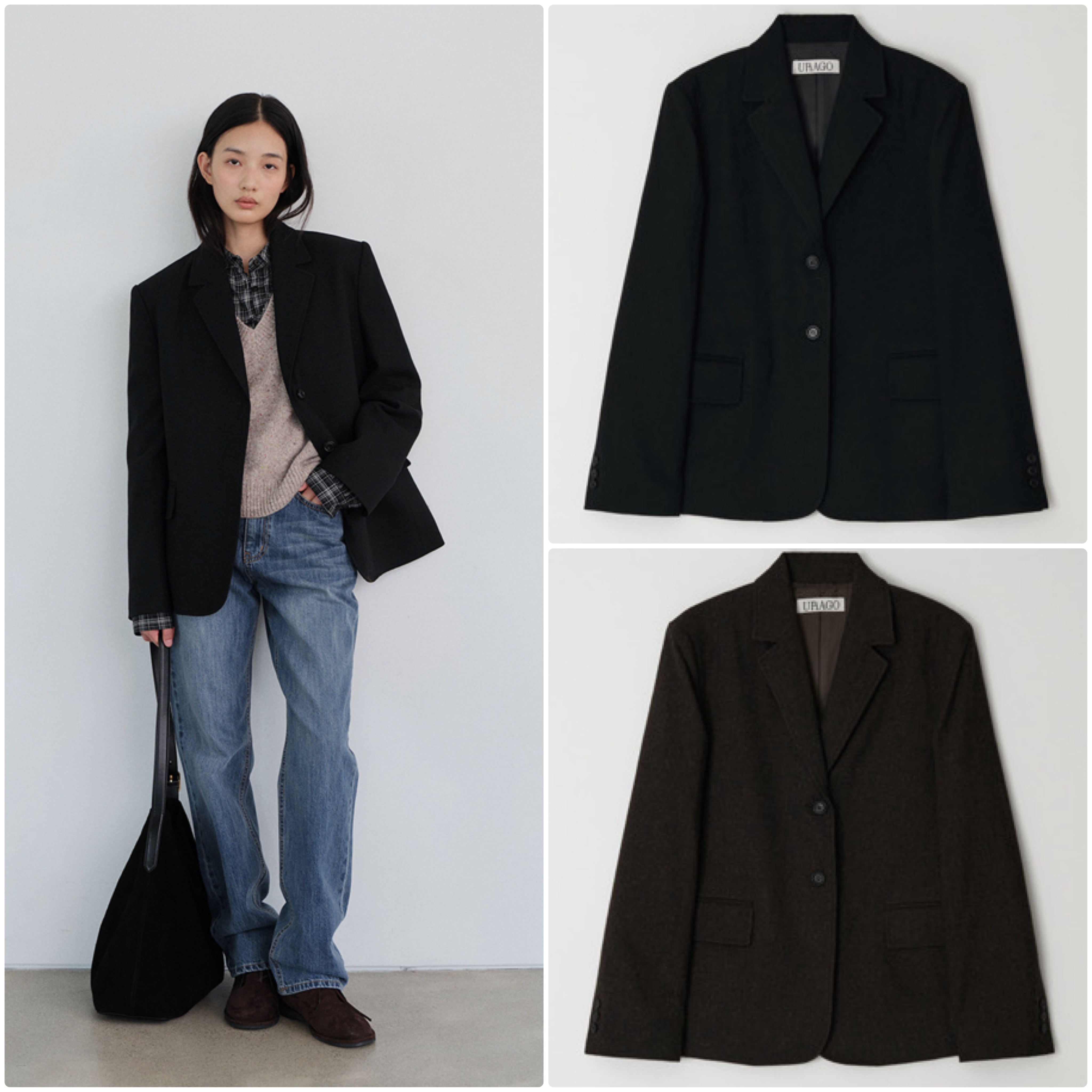 [韓国ファッション]Joanna button wool jacket