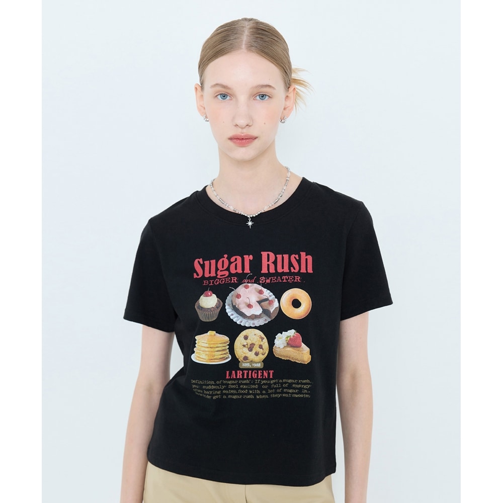 LARTIGENT L4 シュガーラッシュ Tシャツ(ブラック)